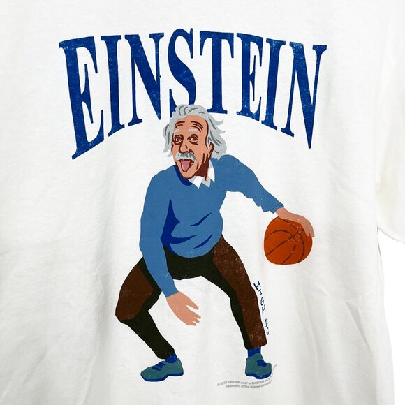 NWOT Albert Einstein Basketball Graphic T-Shirt Men's Medium - Picture 4 of 7
